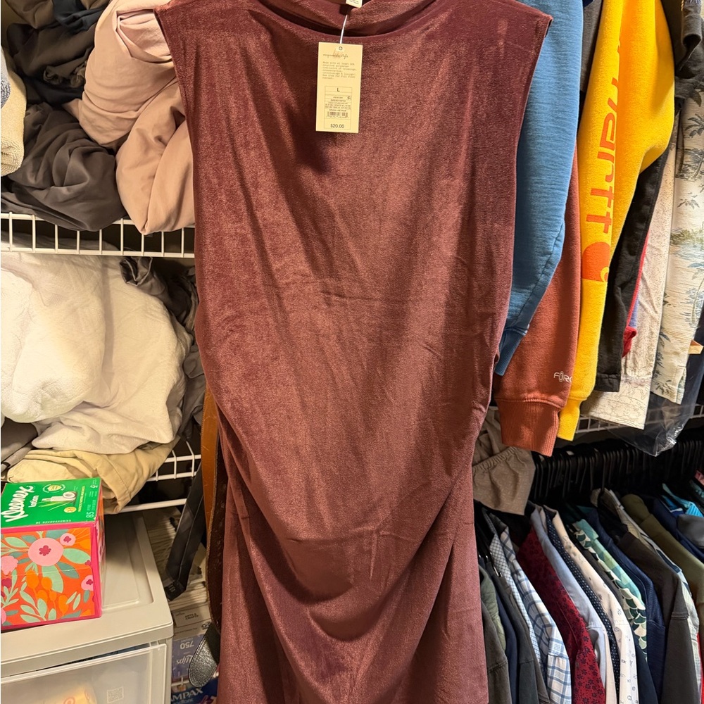 a new day Burgundy Dress